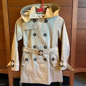 Richie House Girls' Classic Hooded Trenchcoat